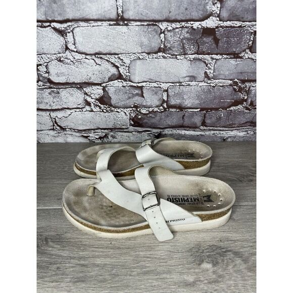 Mephisto Womens Sandals Helen Casual Buckle Strap Toe-Post Open Back Leather 39 - Picture 14 of 16
